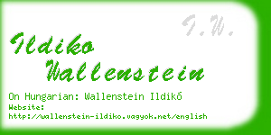 ildiko wallenstein business card